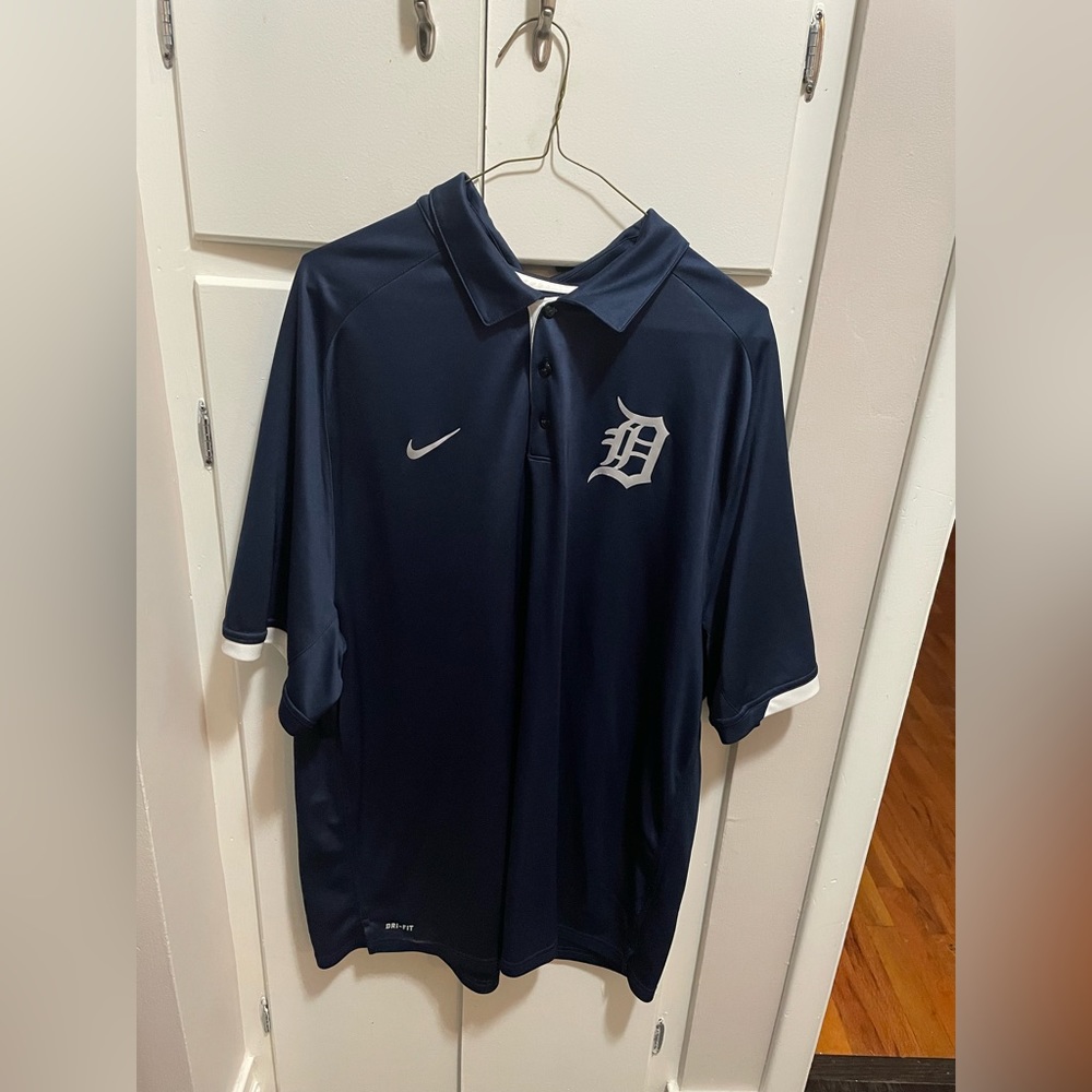 Nike Dri-Fit Detroit Tigers Button Down MLB Official XXL